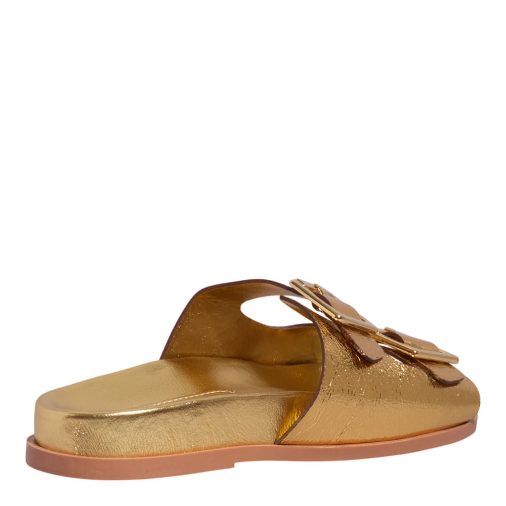 Papete Santa Lolla Dourada Metalizada Fivelas