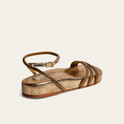 Papete Santa Lolla Dourada Tiras Com Strass