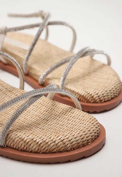 Papete Santa Lolla Off White Cristal Sola Palha