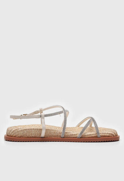 Papete Santa Lolla Off White Cristal Sola Palha