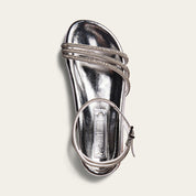 Papete Santa Lolla Prata Strass Fivela