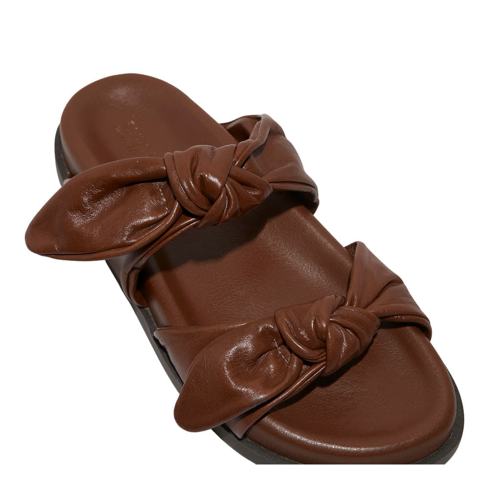 Papete Santa Lolla Terracota Couro Nó