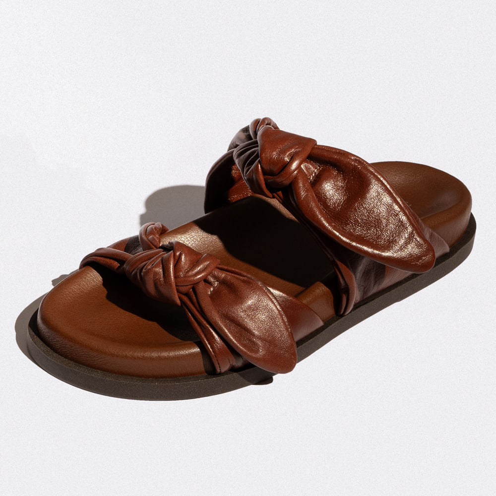 Papete Santa Lolla Terracota Couro Nó