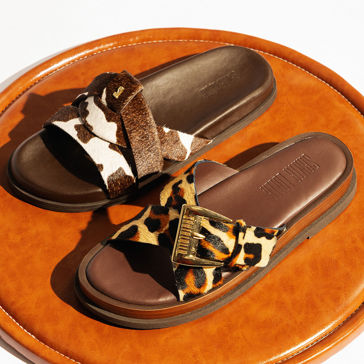 Papete Santa Lolla Vaca Tiras Cruzadas Pelo