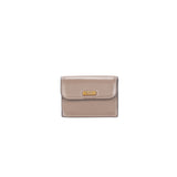 Porta-Cartão Santa Lolla Taupe Soft Placa Dourada