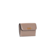 Porta-Cartão Santa Lolla Taupe Soft Placa Dourada