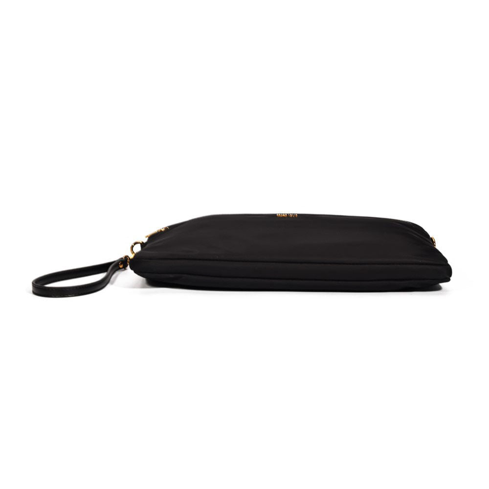 Porta Notebook Preto Nylon Com Alça De Mão