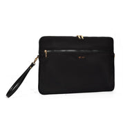 Porta Notebook Preto Nylon Com Alça De Mão