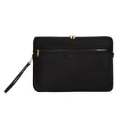 Porta Notebook Preto Nylon Com Alça De Mão