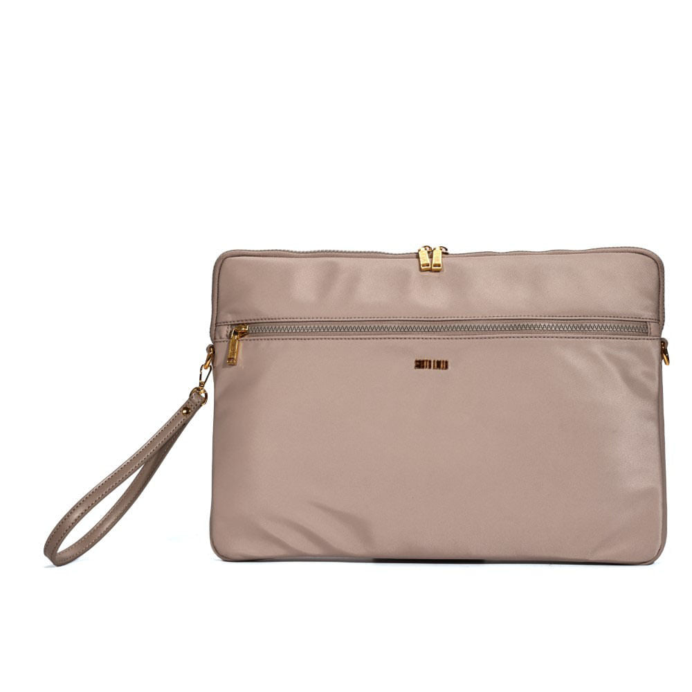 Porta Notebook Santa Lolla Cinza Fogo Alça De Mão