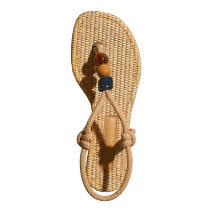 Rasteira Palha Esferas Degalls 