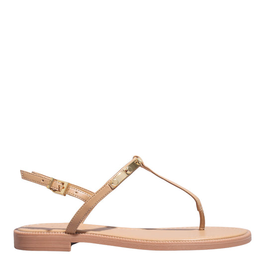 Rasteirinha Bege Santa Lolla Bico Redondo 