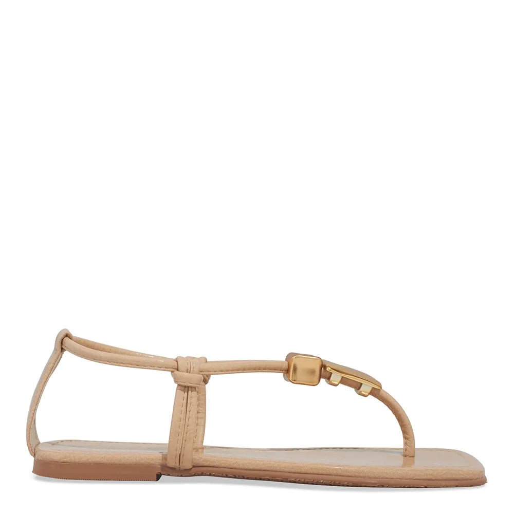 Rasteirinha DEGALLS Bege Verniz Tira T