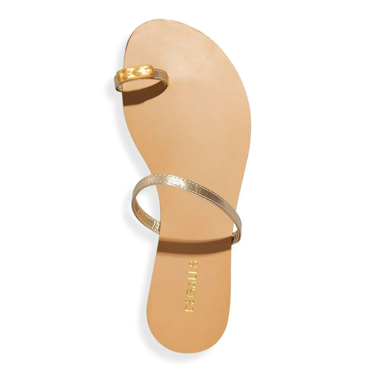 Rasteirinha De Dedo Degalls Dourada Metalizada