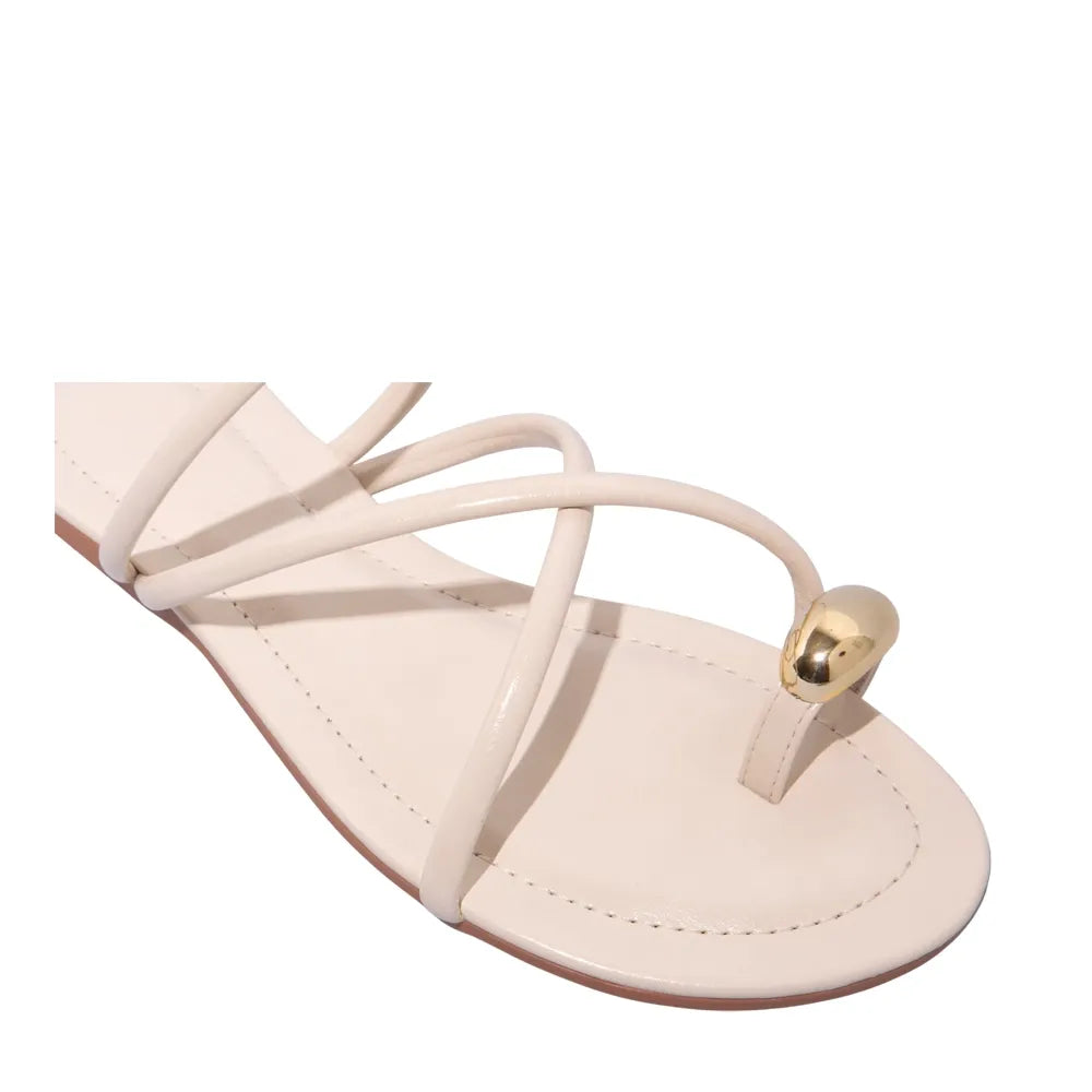 Rasteirinha De Dedo Santa Lolla Off White 