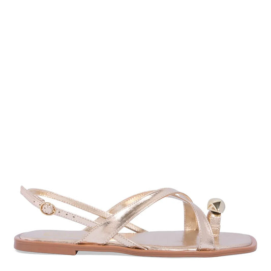 Rasteirinha Degalls Dourada Metalizada Metal Bold