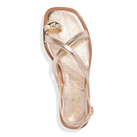 Rasteirinha Degalls Dourada Metalizada Metal Bold