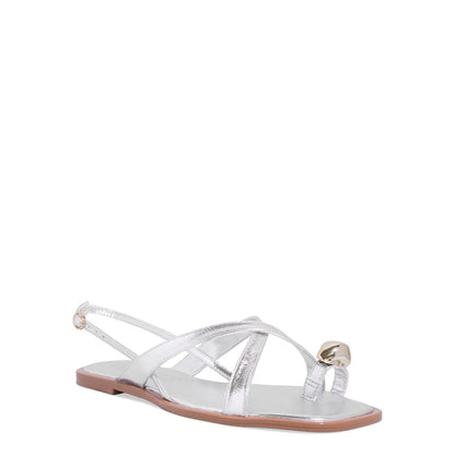 Rasteirinha Degalls Prata Metalizada Metal Bold