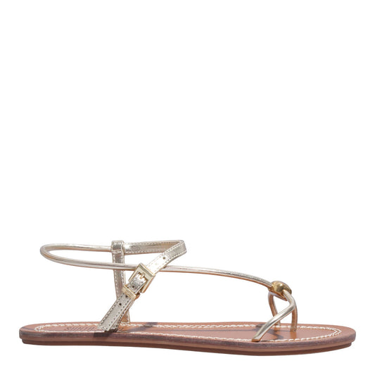 Rasteirinha Dourada Santa Lolla Bico Redondo 