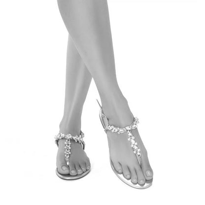 Rasteirinha La Femme Bege Pedraria