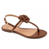 Rasteirinha La Femme Marrom Flor