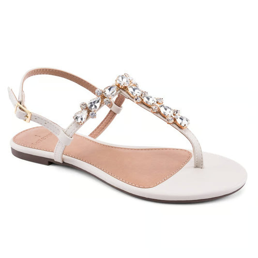 Rasteirinha La Femme Off White Pedraria