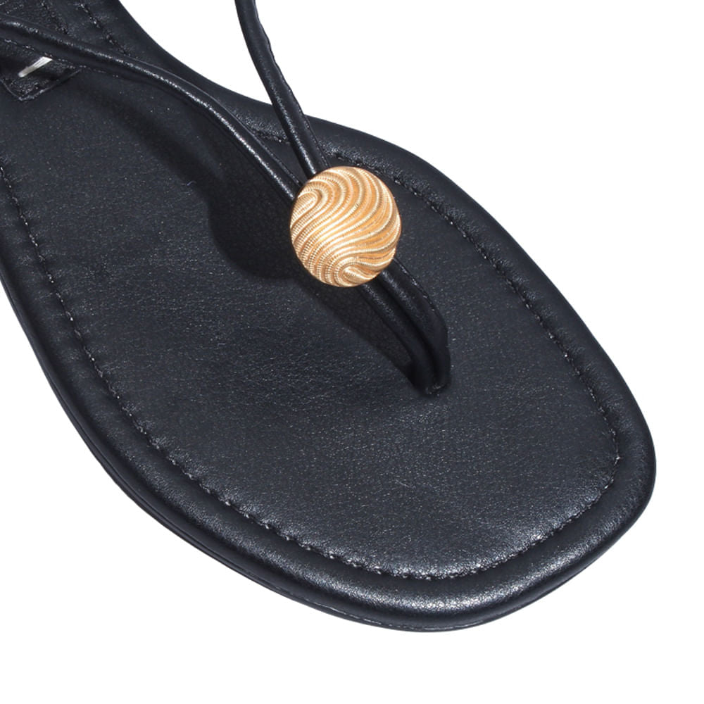 Rasteirinha Napa Preta Santa Lolla