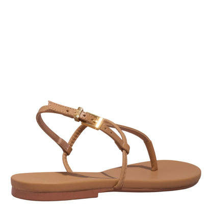 Rasteirinha Santa Lolla Bege Bico Redondo