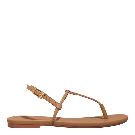 Rasteirinha Santa Lolla Bege Bico Redondo