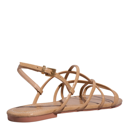 Rasteirinha Santa Lolla Bege Verniz