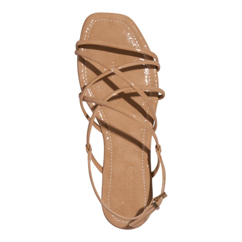 Rasteirinha Santa Lolla Bege Verniz