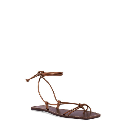 Rasteirinha Santa Lolla Bronze Amarração Metalizada