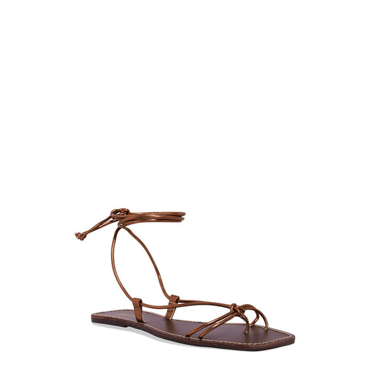 Rasteirinha Santa Lolla Bronze Amarração Metalizada