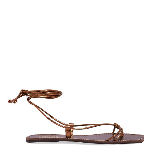 Rasteirinha Santa Lolla Bronze Amarração Metalizada