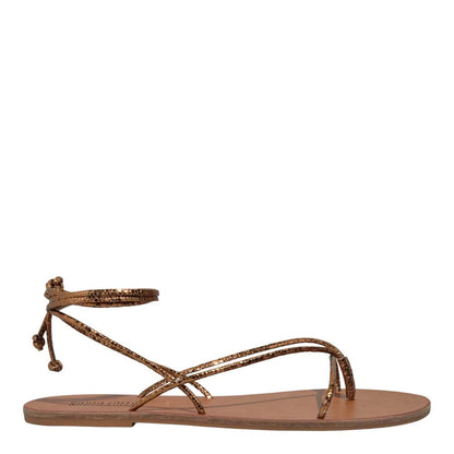 Rasteirinha Santa Lolla Bronze Metalizada Glow Amarração