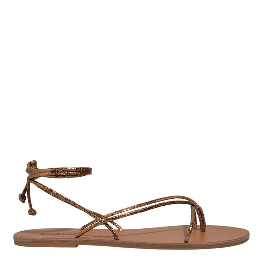 Rasteirinha Santa Lolla Bronze Metalizada Glow Amarração