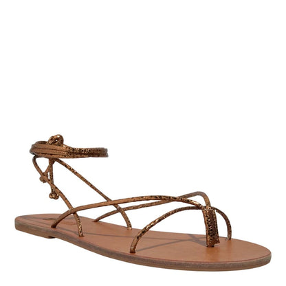 Rasteirinha Santa Lolla Bronze Metalizada Glow Amarração