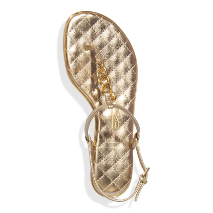 Rasteirinha Santa Lolla Dourada Correntes