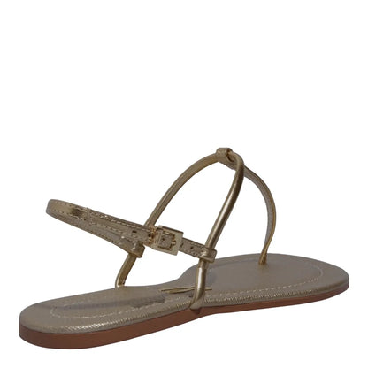 Rasteirinha Santa Lolla Dourada Metalizada