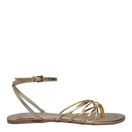 Rasteirinha Santa Lolla Dourada Metalizada