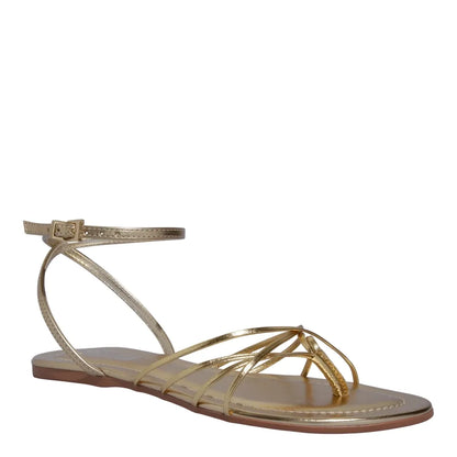 Rasteirinha Santa Lolla Dourada Metalizada