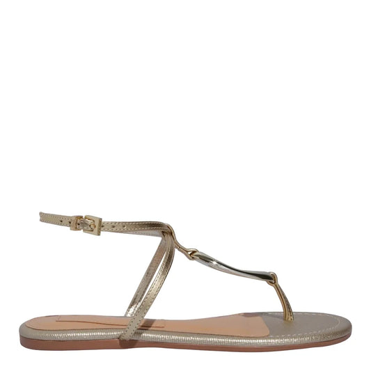 Rasteirinha Santa Lolla Dourada Metalizada Aplicação Metálica Dourada