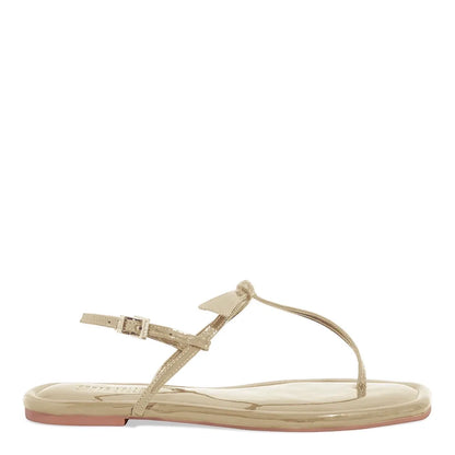 Rasteirinha Santa Lolla Dourada Metalizada Nó