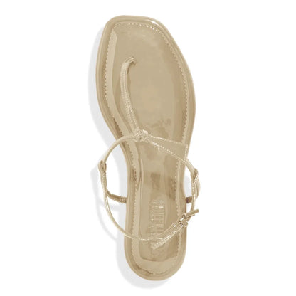 Rasteirinha Santa Lolla Dourada Metalizada Nó