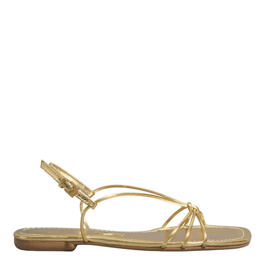 Rasteirinha Santa Lolla Dourada Nó Frontal