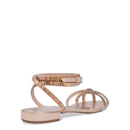 Rasteirinha Santa Lolla Dourada Pedras Saltinho