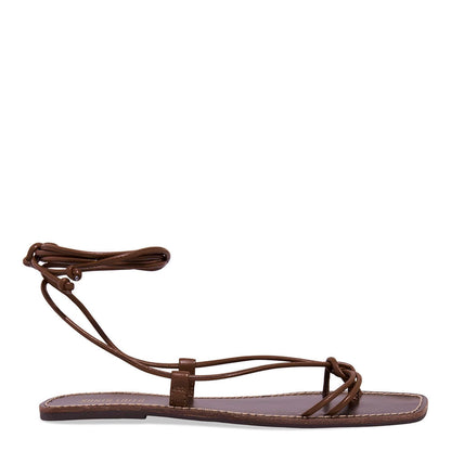 Rasteirinha Santa Lolla Marrom Amarração Tiras