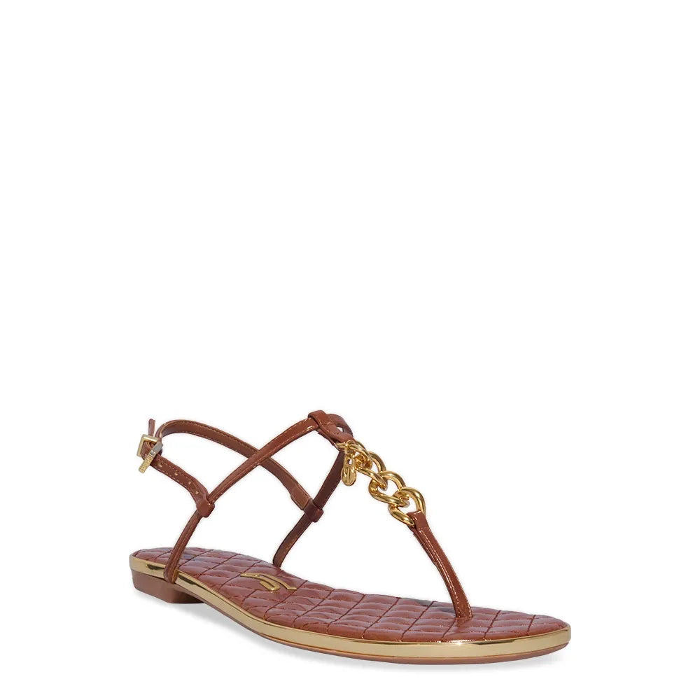 Rasteirinha Santa Lolla Marrom Correntes