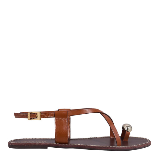 Rasteirinha Santa Lolla Marrom Couro Dedinho