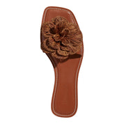 Rasteirinha Santa Lolla Marrom Flor 